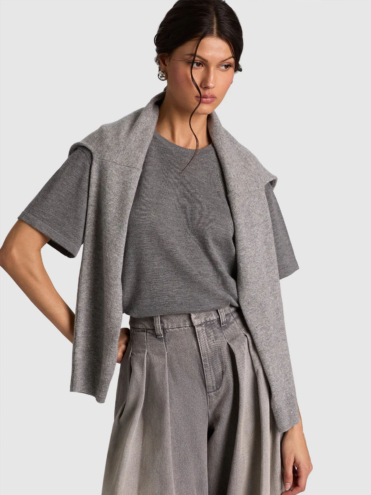 Amelie Cashmere Knit Tee by Alice + Olivia