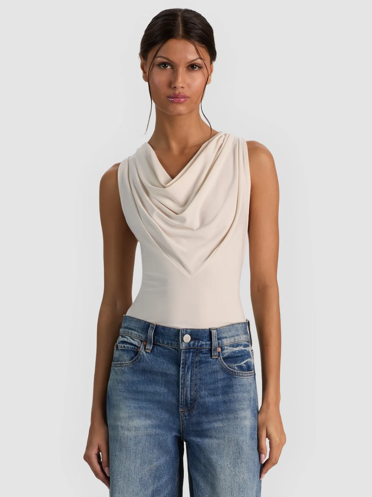 Jacqueline Cowl Neck Tank by Alice + Olivia