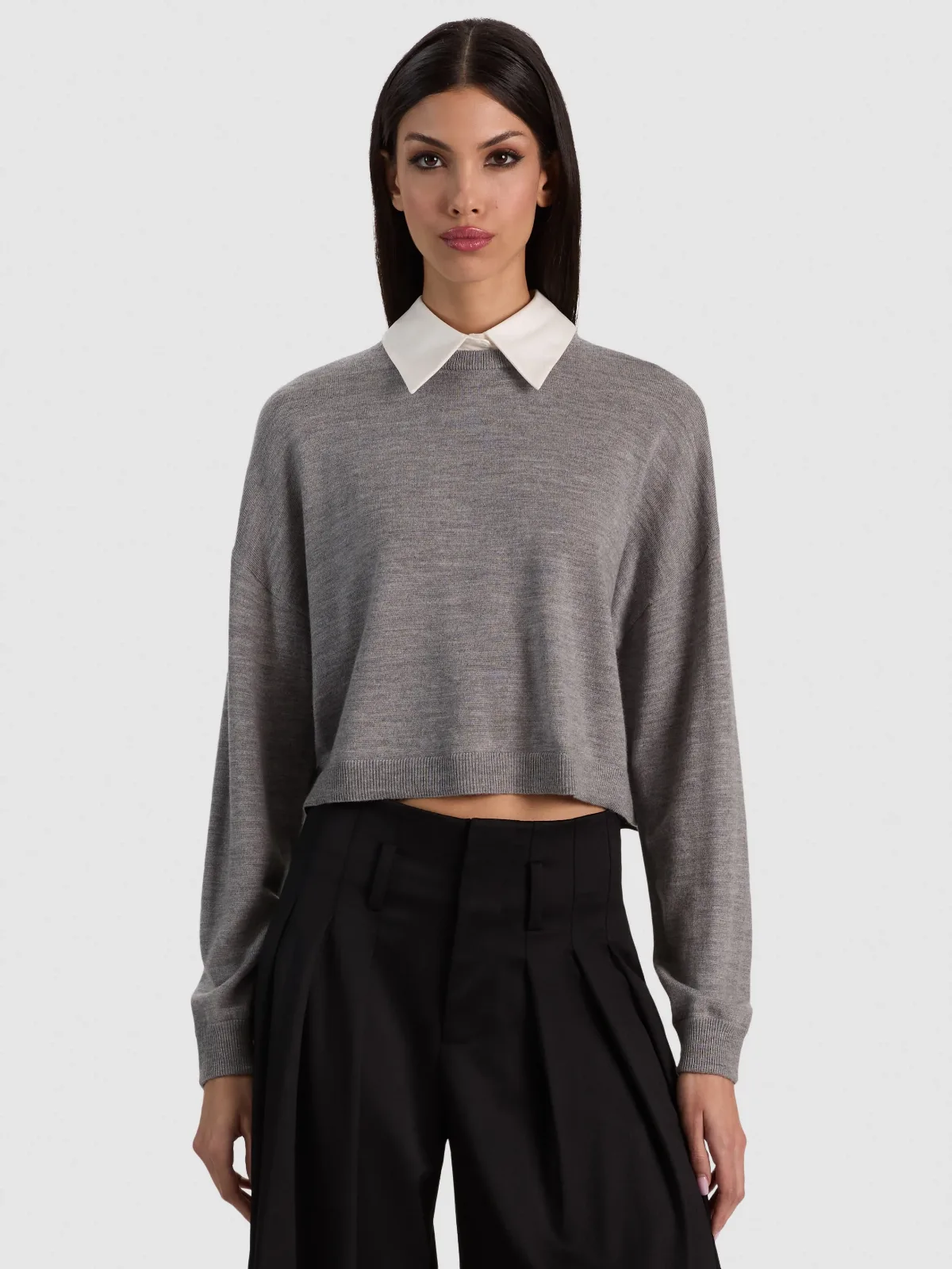 Rhett Wool Pullover with Detachable Collar by Alice + Olivia