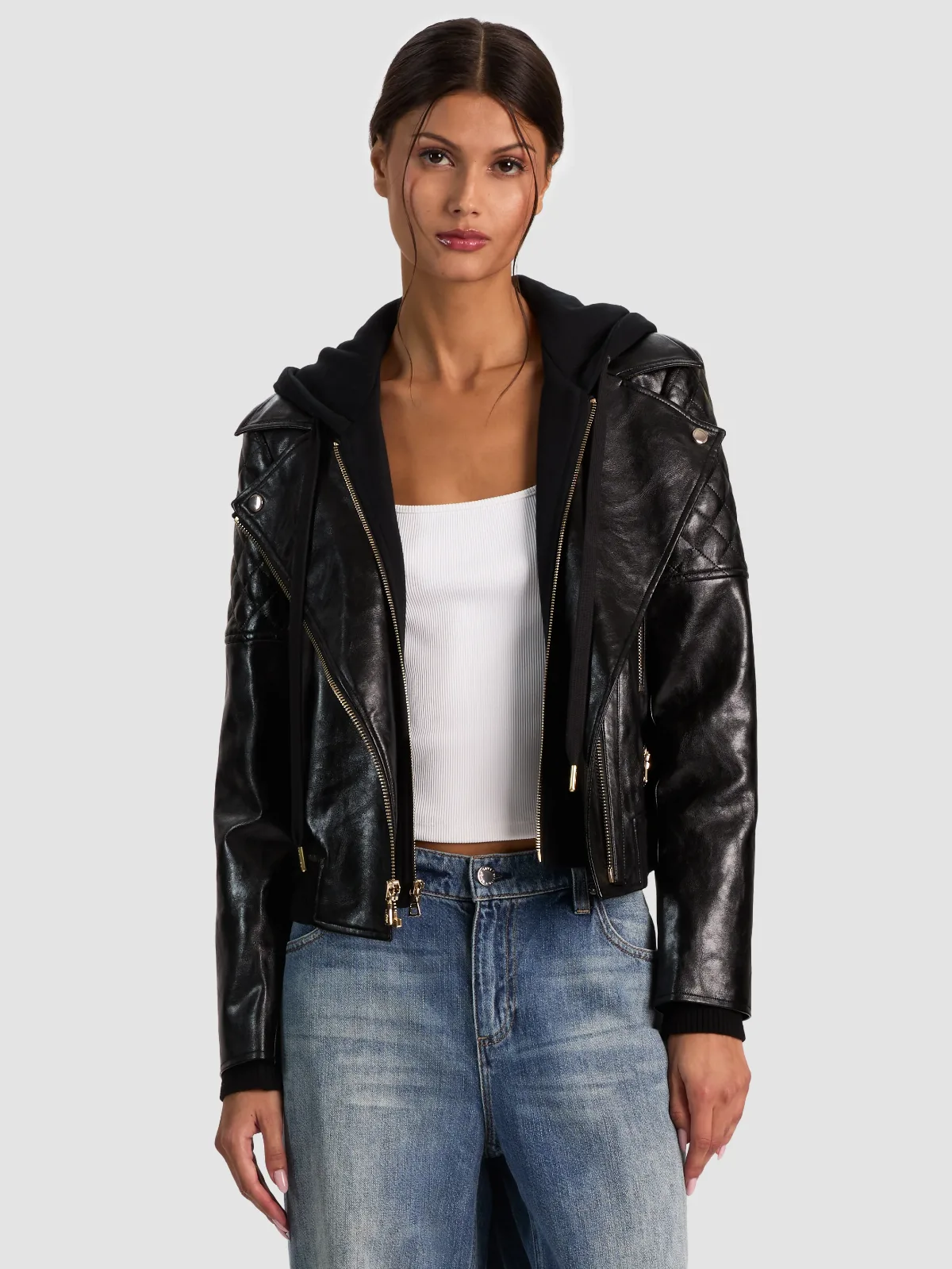 Avril Sweatshirt Vegan Jacket by Alice + Olivia