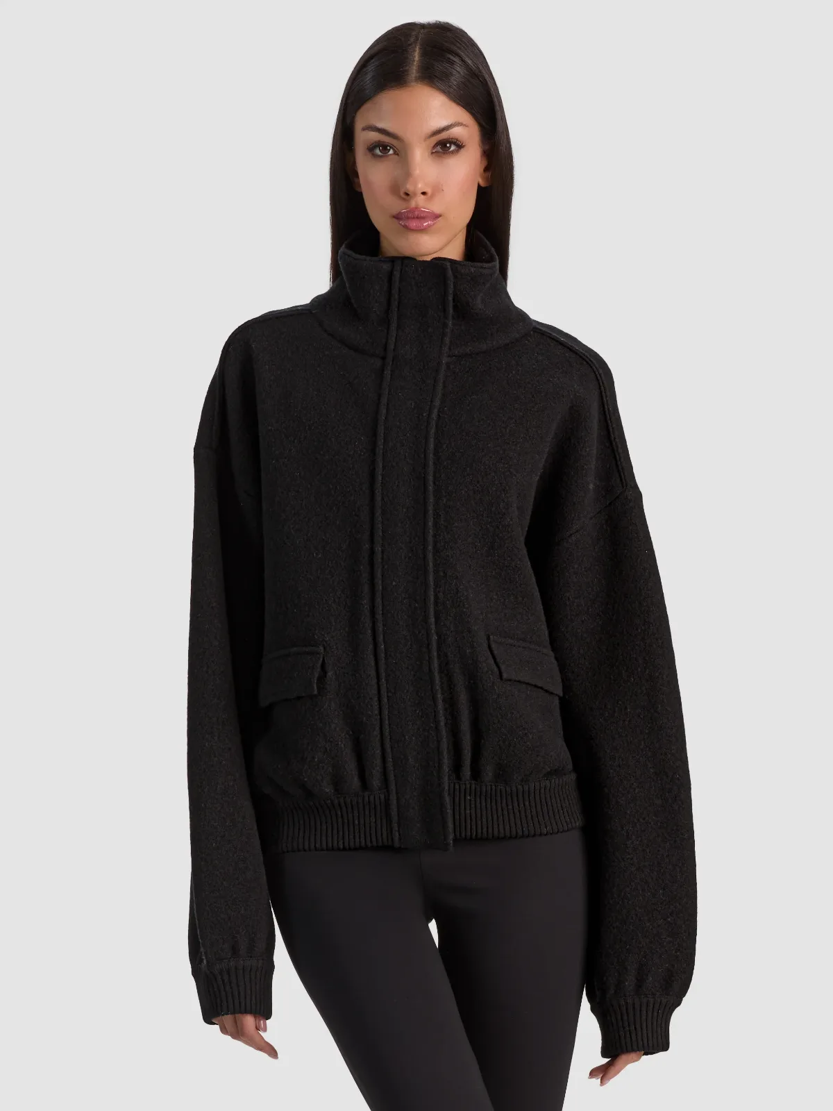 Stuart Slouchy Zip Front Anorak by Alice + Olivia
