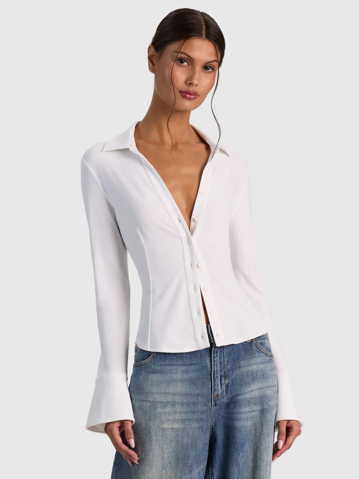 Freya Button Down Top by Alice + Olivia