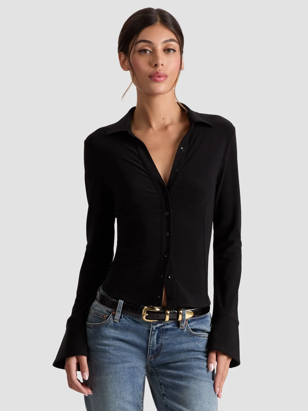 Freya Button Down Top by Alice + Olivia