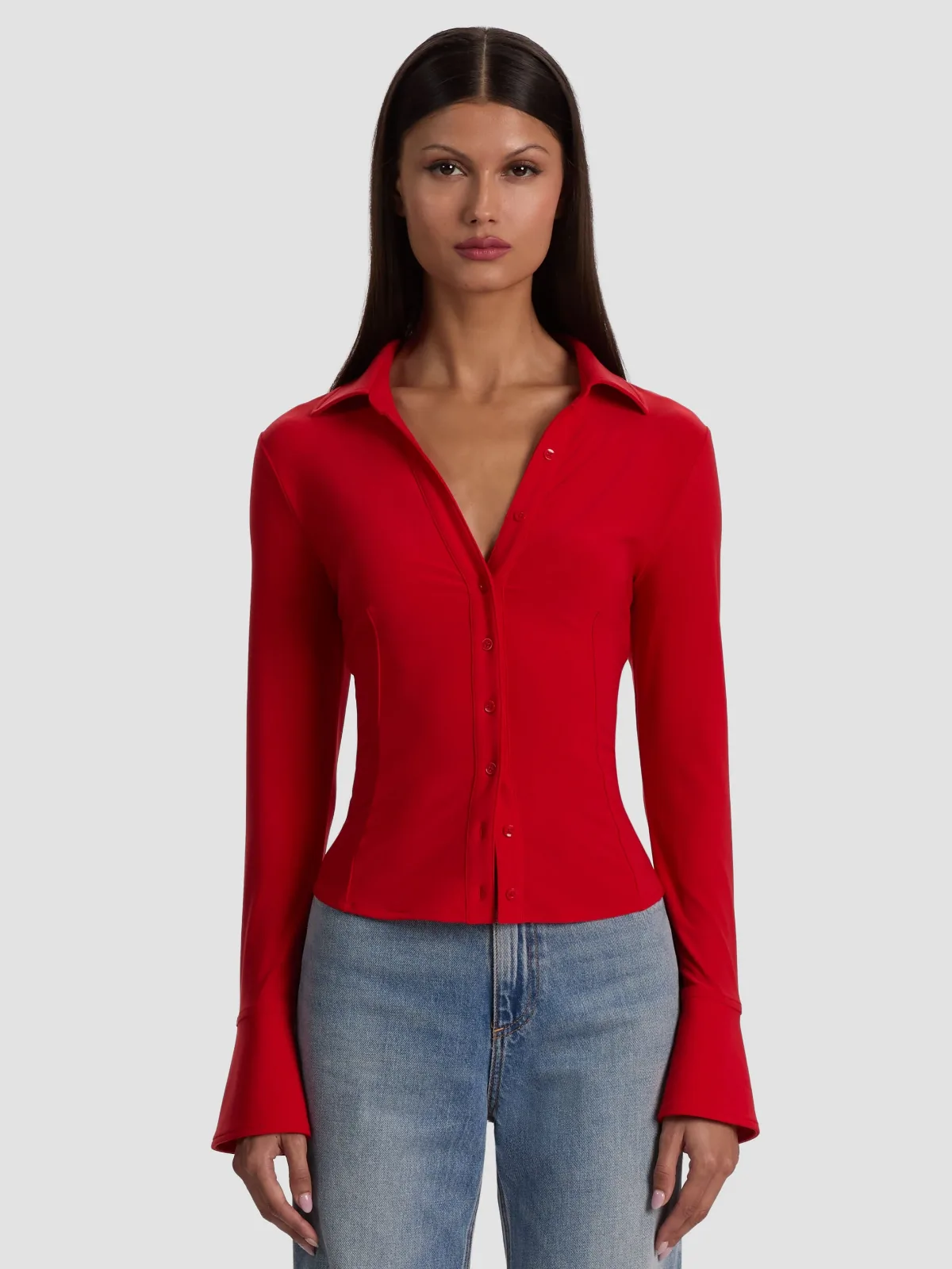 Freya Button Down Top by Alice + Olivia