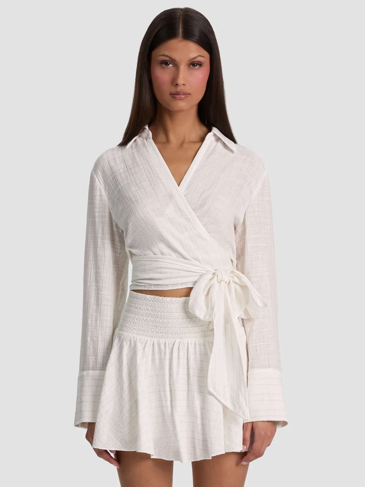 Hannon Wrap Top by Alice + Olivia