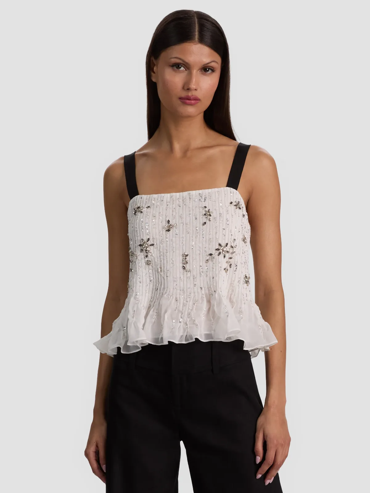 Linnea Embellished Tank by Alice + Olivia
