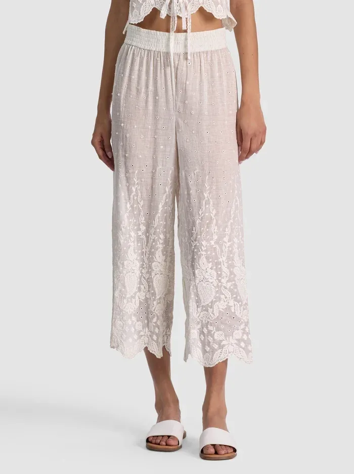 Elba Embr Wwb Pull on Ankle Pant by Alice + Olivia