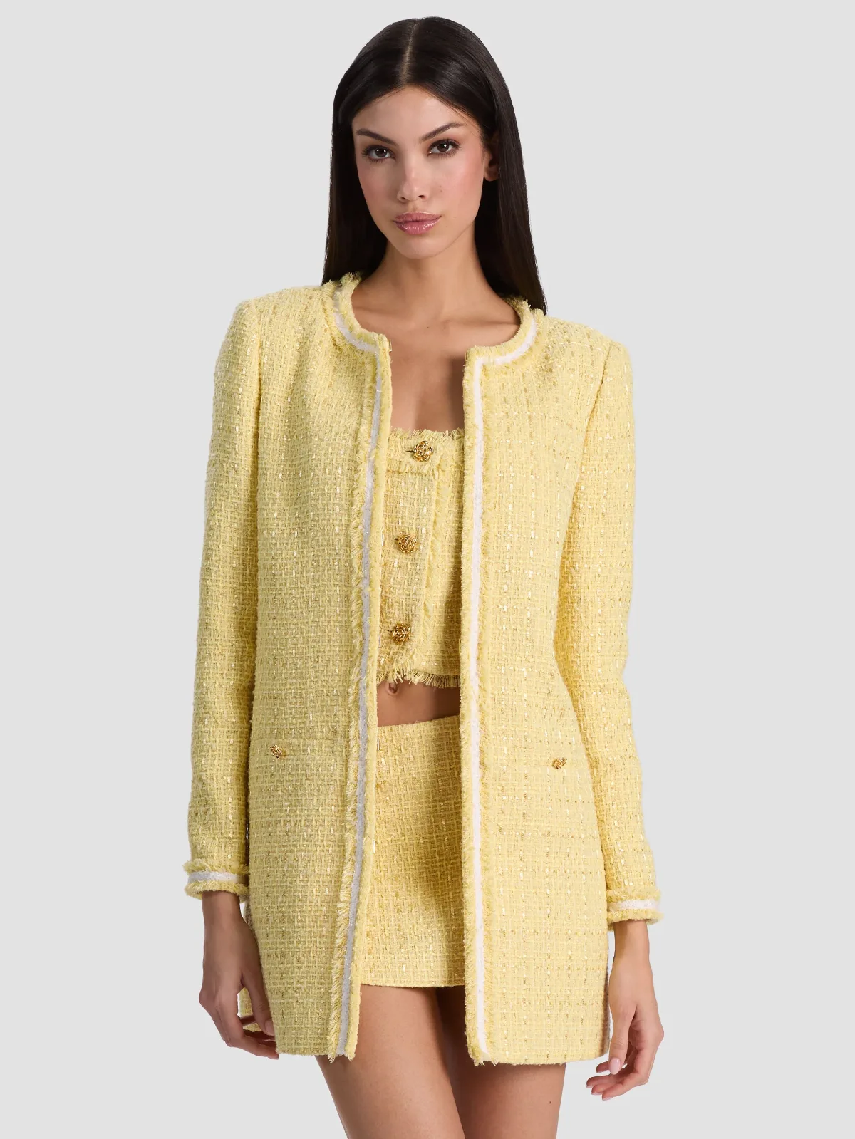 Kidman Long Jacket - Butter by Alice + Olivia