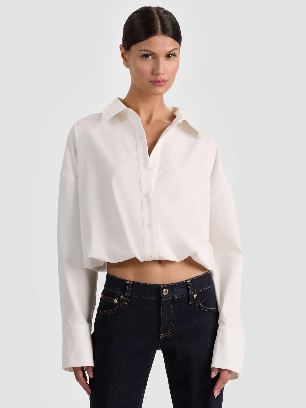 Tobie Cinched Button Down by Alice + Olivia