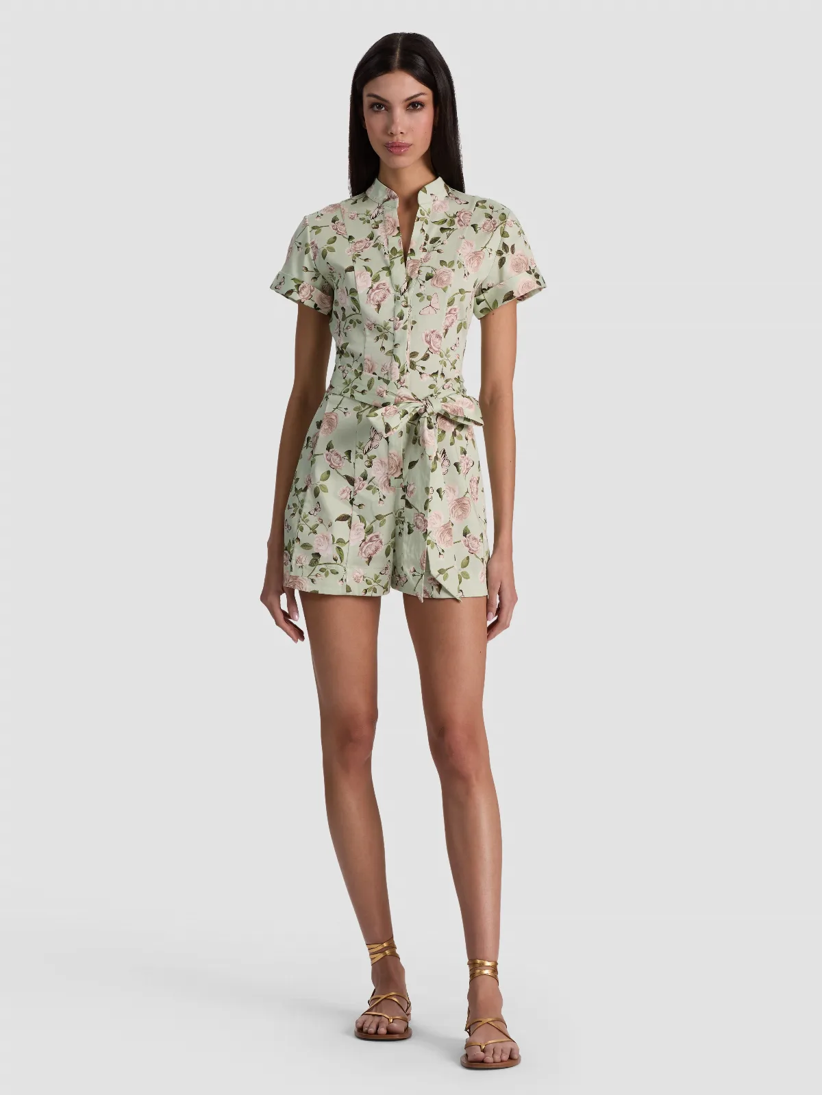 Lucy Romper - Garden Gossip Light Sage by Alice + Olivia