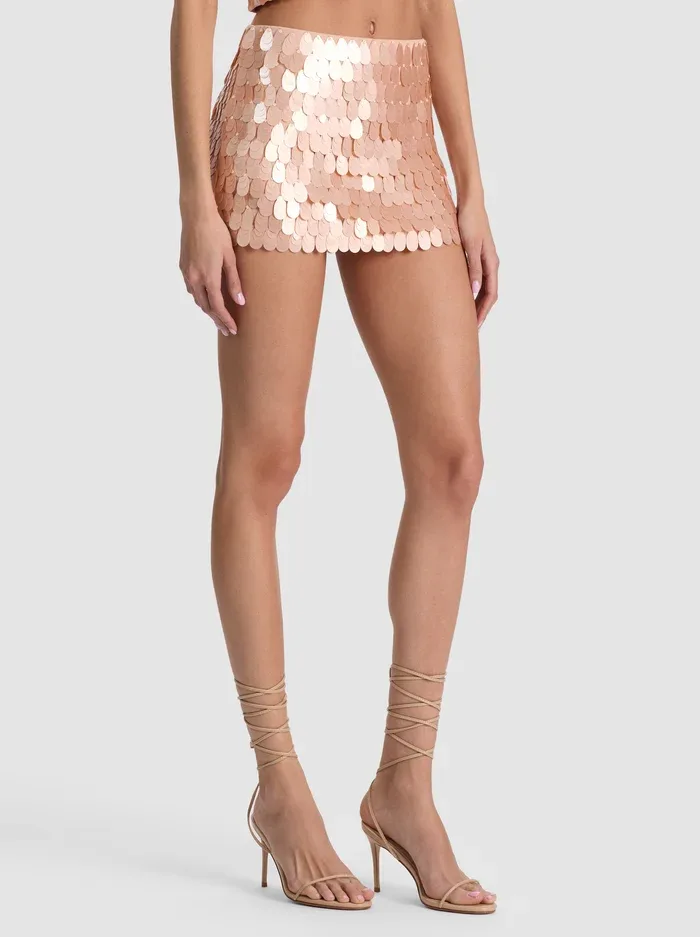 Mace LR Paillette Mini Skort by Alice + Olivia