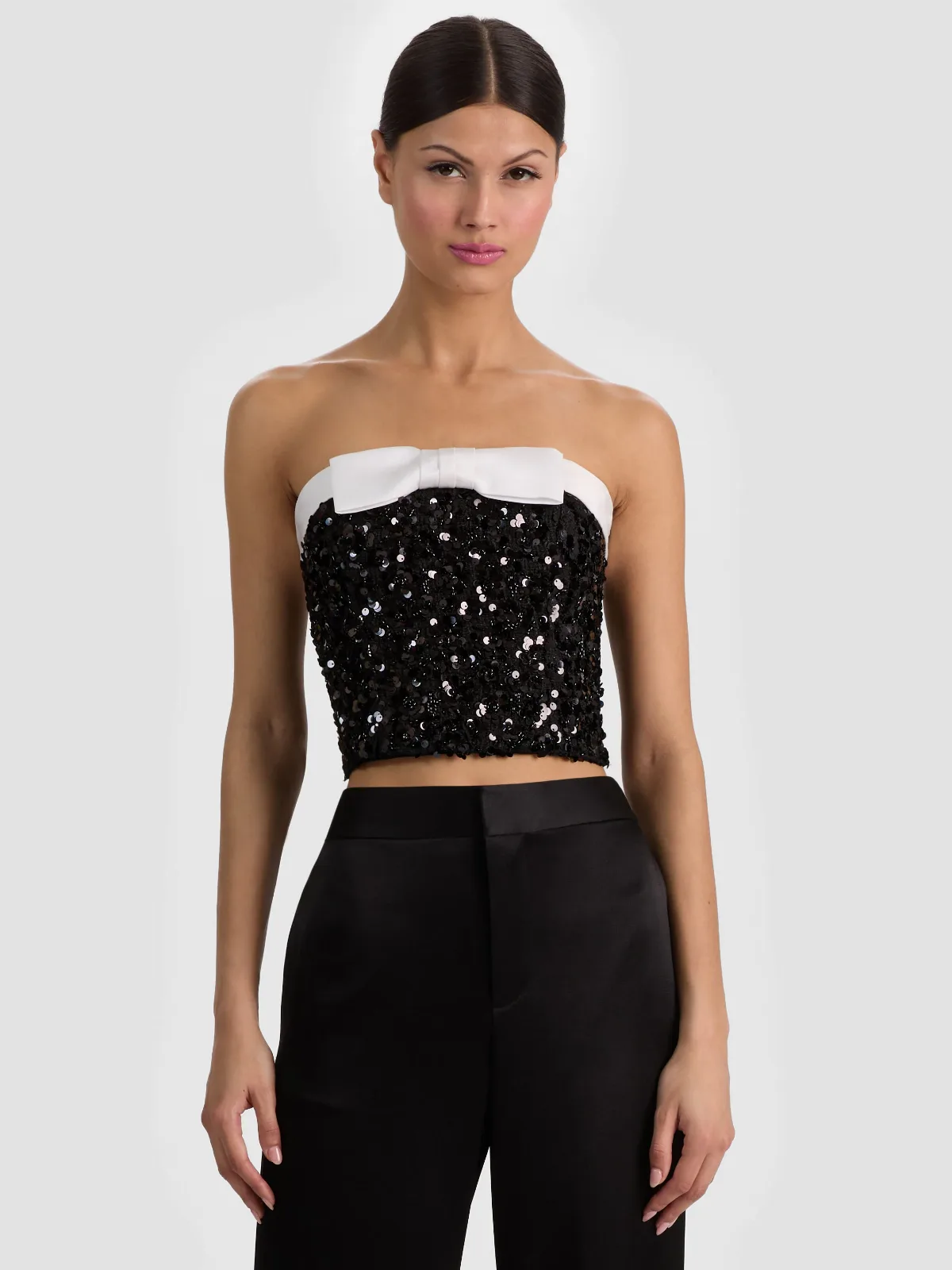 Katya Embellished Bow Top by Alice + Olivia