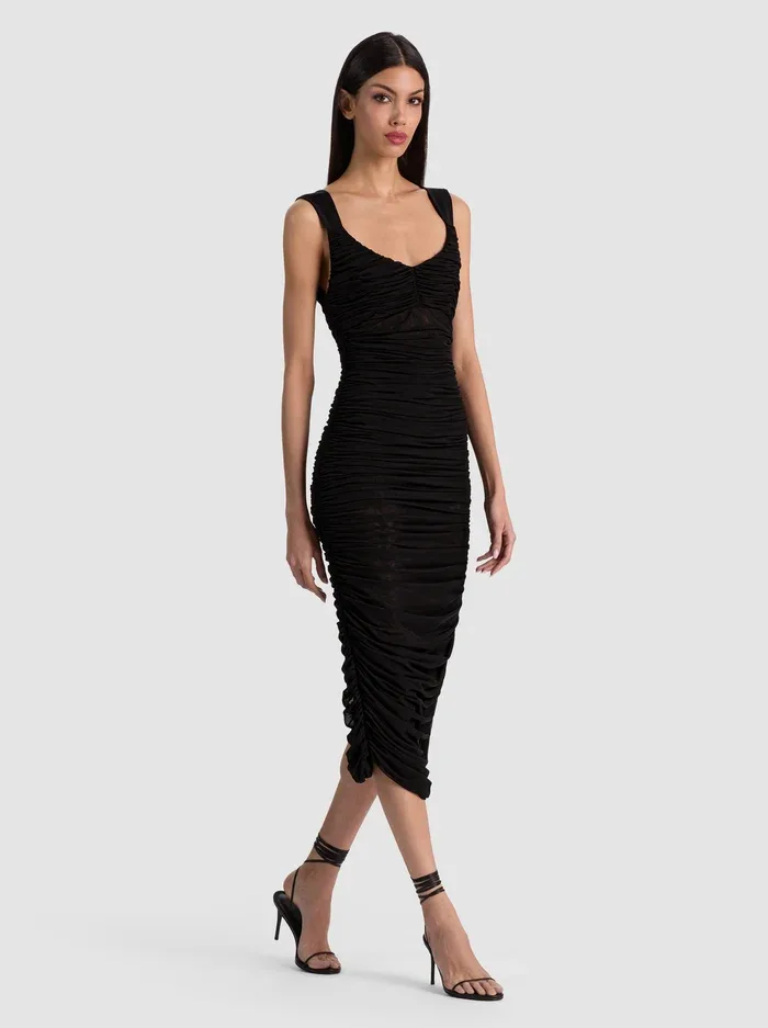 Renee Sheer Midi Dress by Alice + Olivia