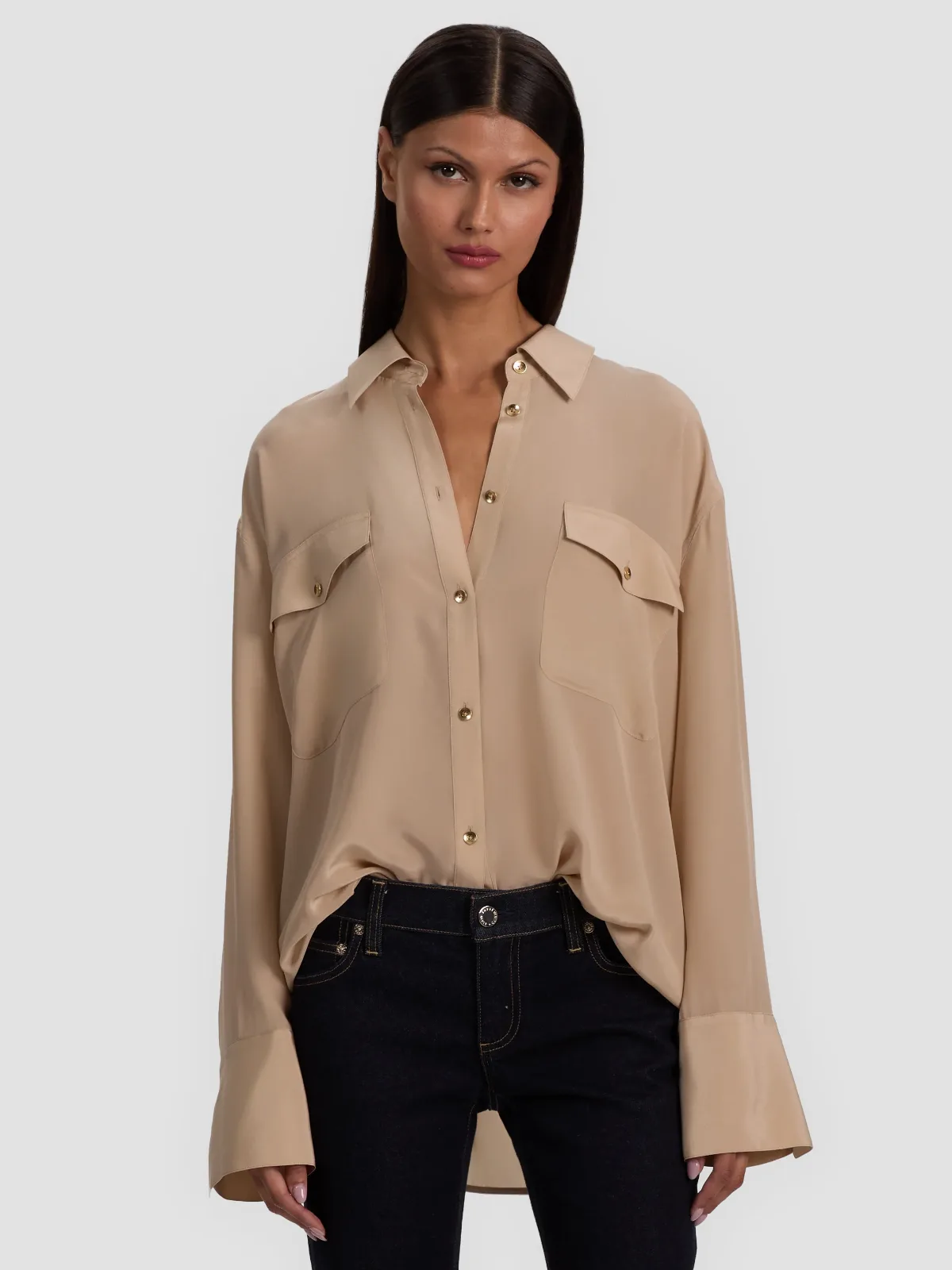 Finely Oversized Utility Shirt by Alice + Olivia