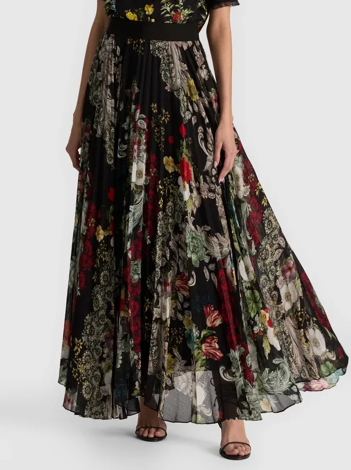 Katz Pleated Maxi Skirt - Free Spirit by Alice + Olivia