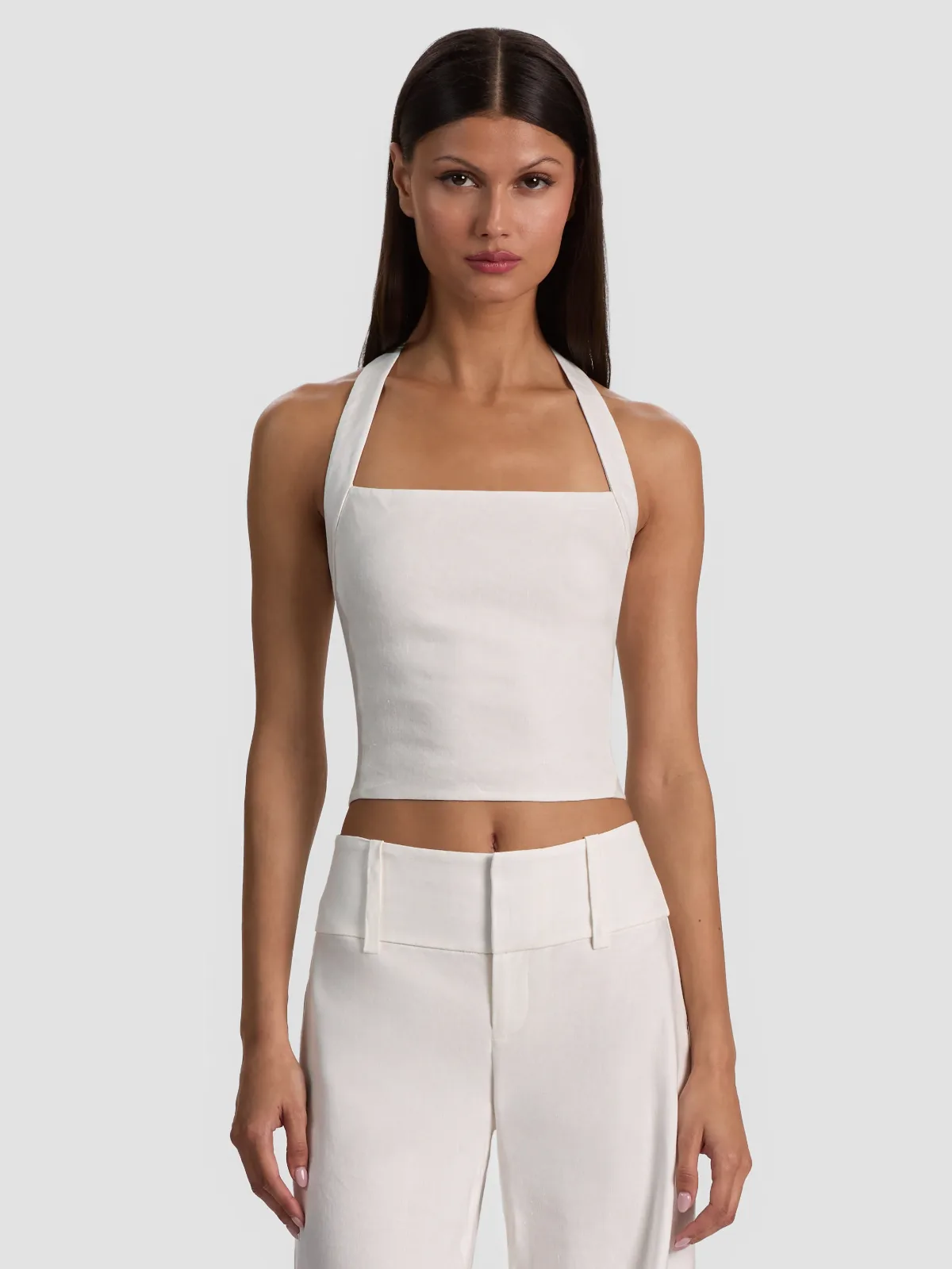 Fiona Halter Cropped Top by Alice + Olivia