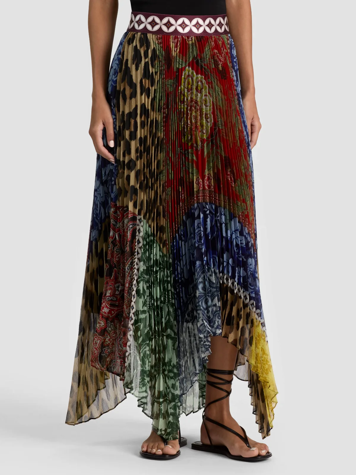 Katz Pleated Midi Skirt by Alice + Olivia