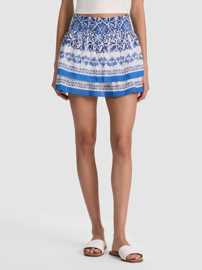 Bethie Ruffle Mini Skort by Alice + Olivia