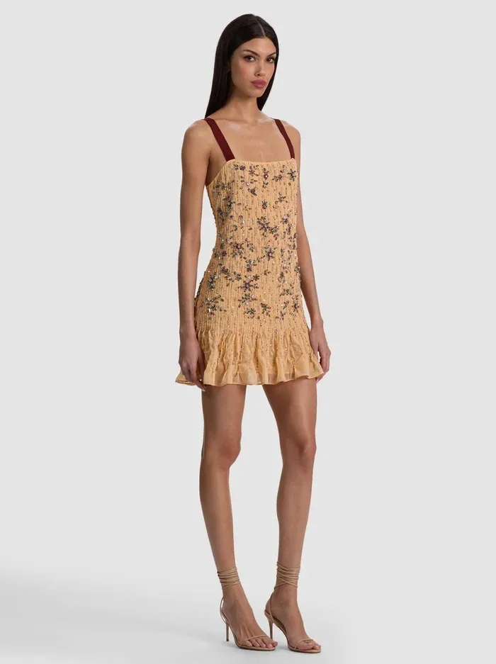 Linnea Embellished Mini Dress by Alice + Olivia