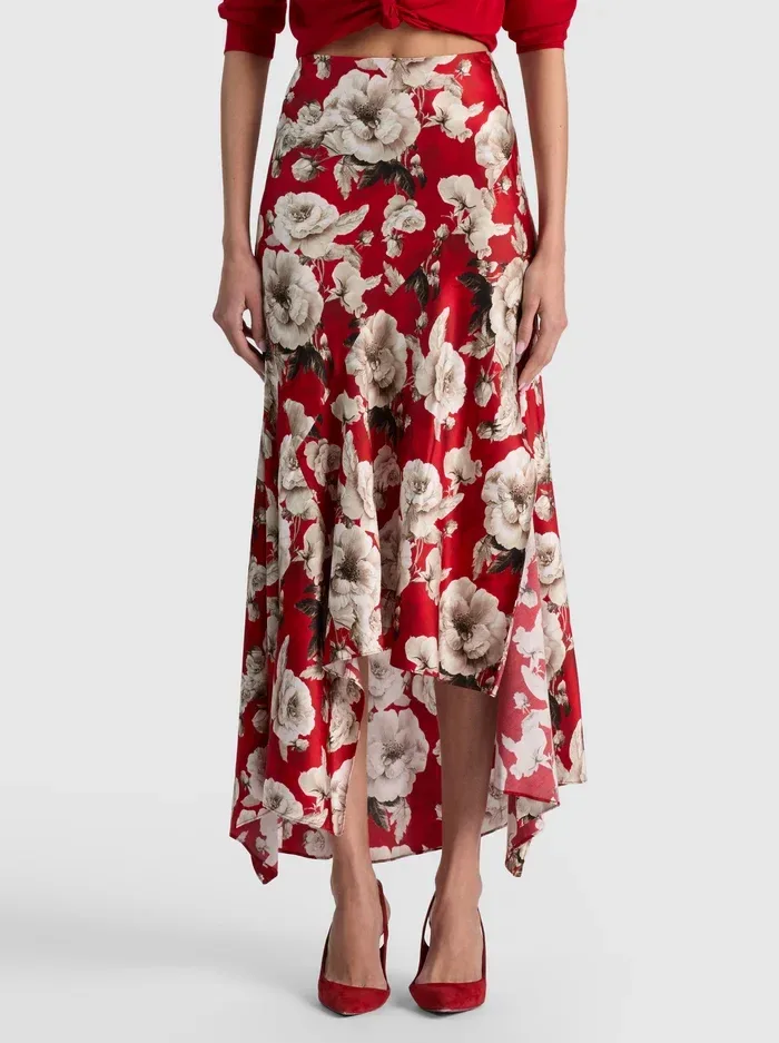 Rosa Midi Slip Skirt by Alice + Olivia
