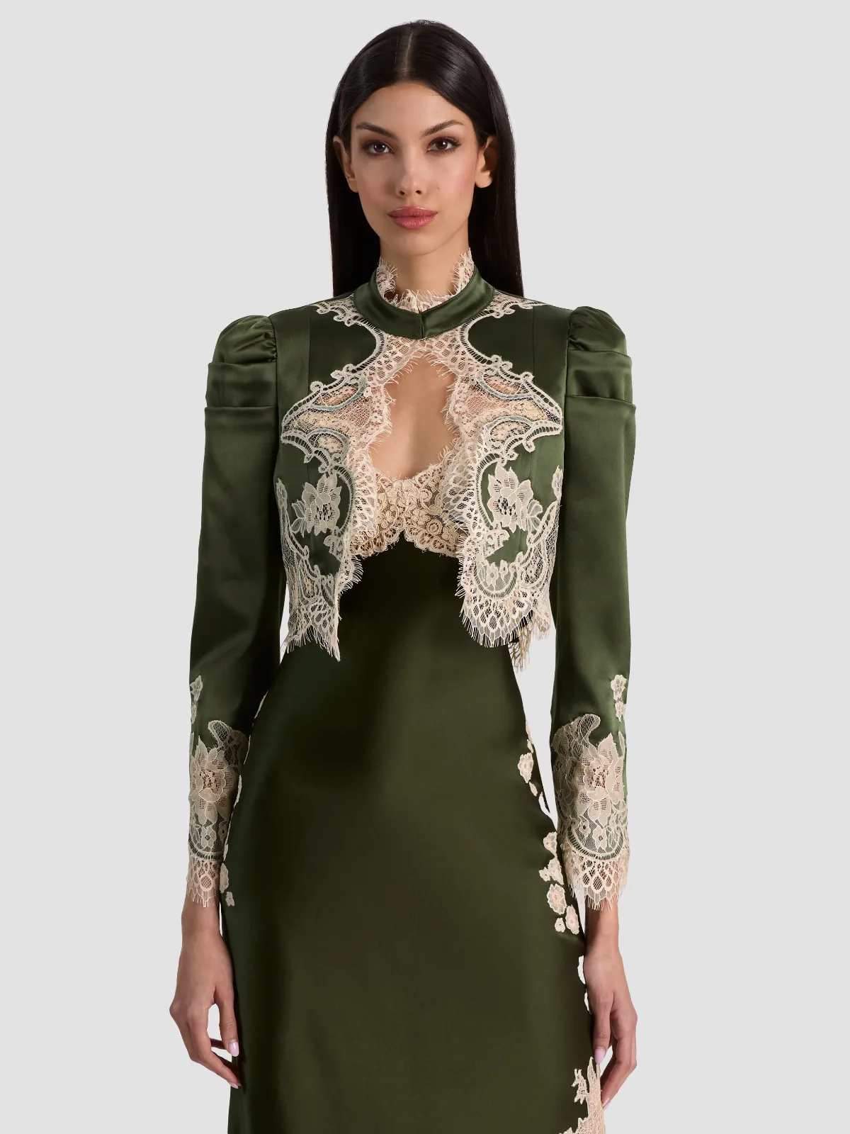 Thomasina Lace Cropped Jacket by Alice + Olivia