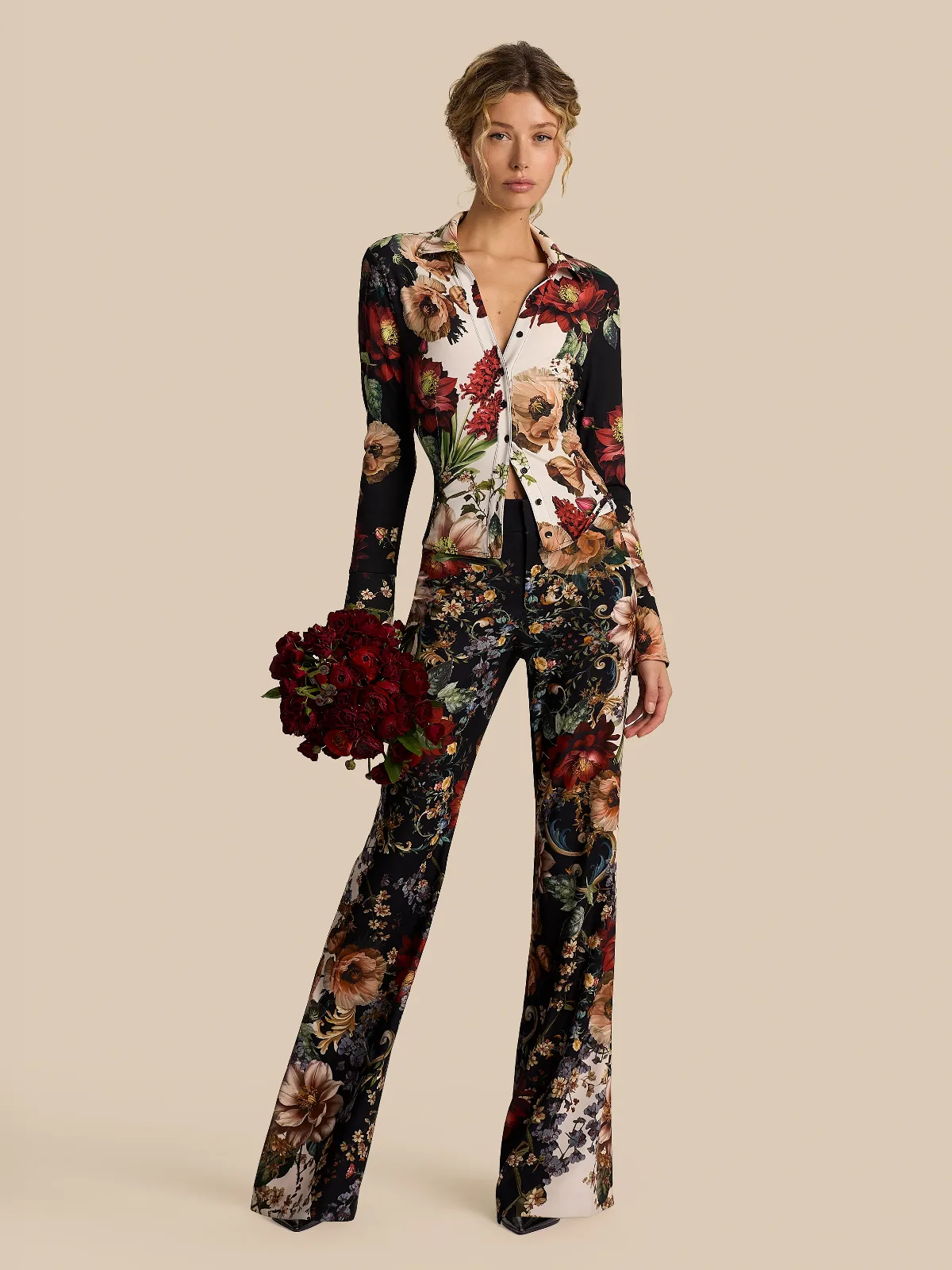 Freya Fitted Nipped Waist Btn Dwn Top by Alice + Olivia