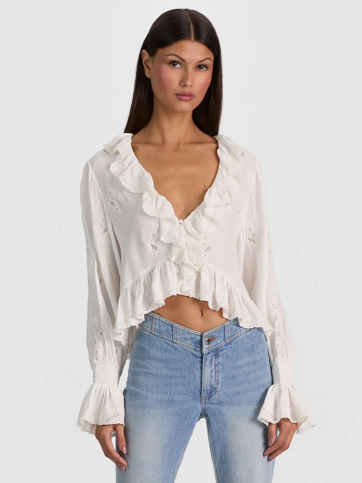 Skye Ruffled Blouse by Alice + Olivia
