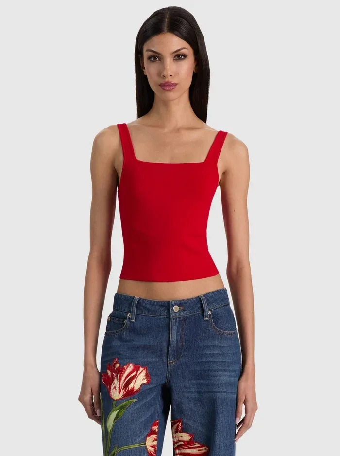 Devin Side Panel Tank by Alice + Olivia
