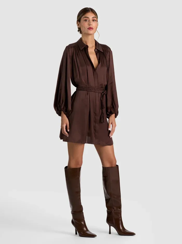 Margaux Tie Front Mini Dress - Boundless Paisley