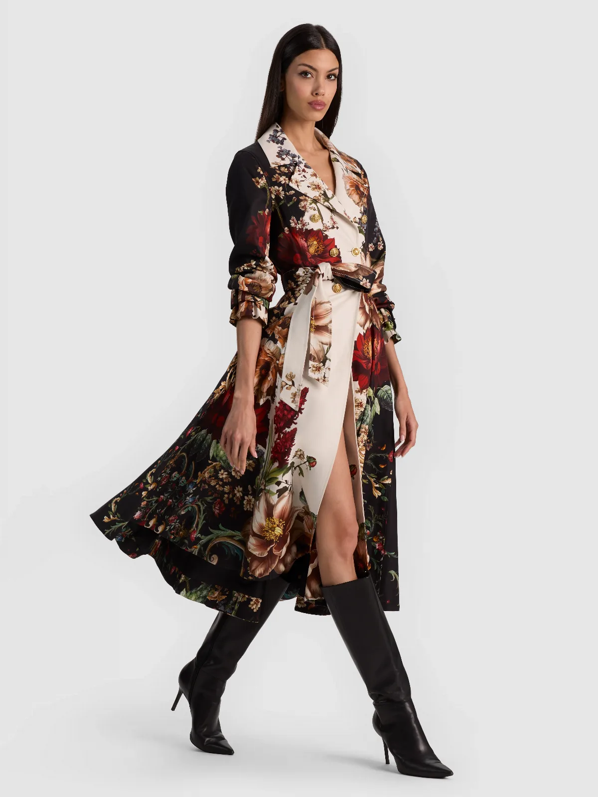 Ellie Godet Trench Coat W Tie Belt by Alice + Olivia