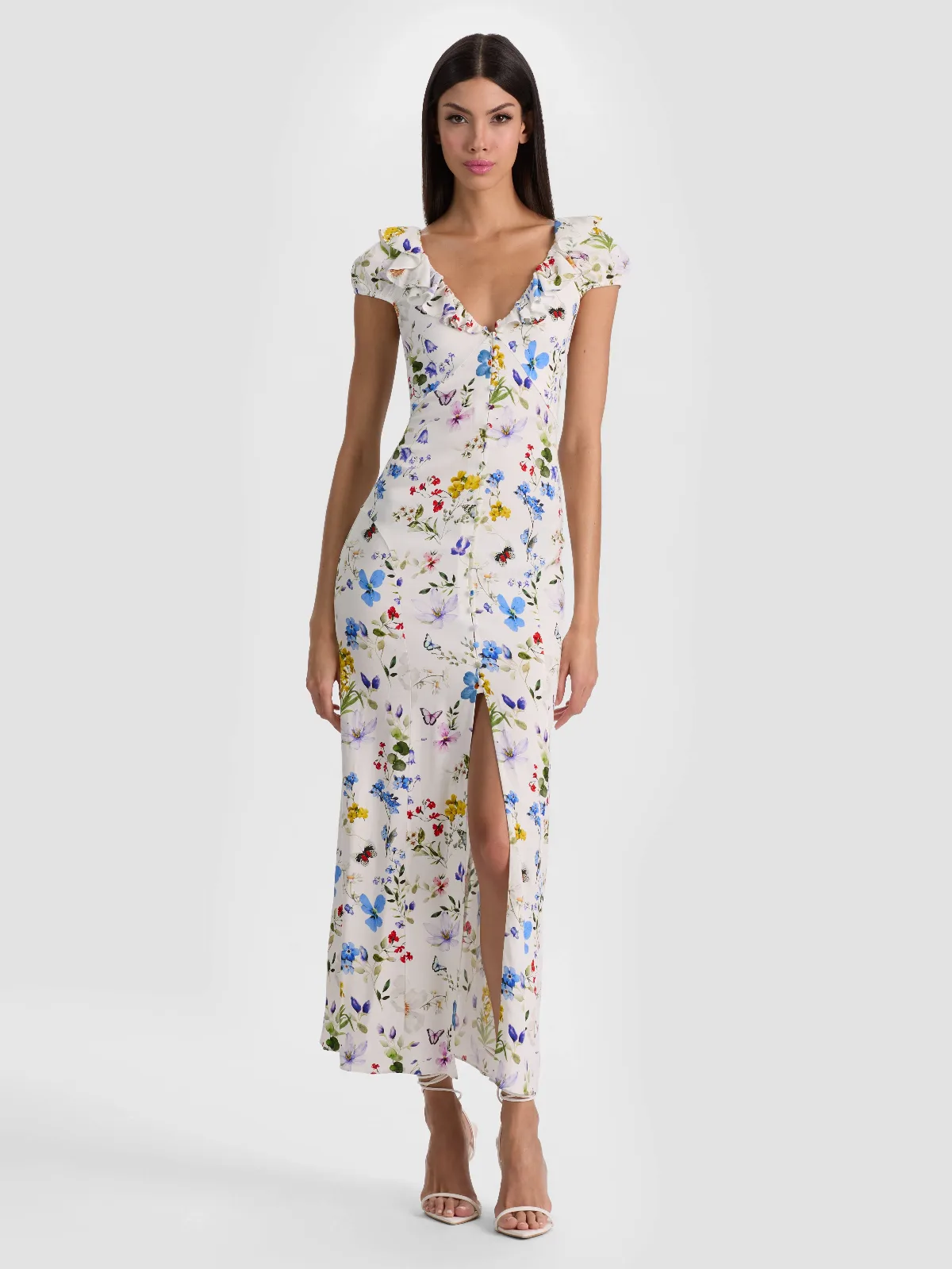 Tara Midi Slip Dress by Alice + Olivia