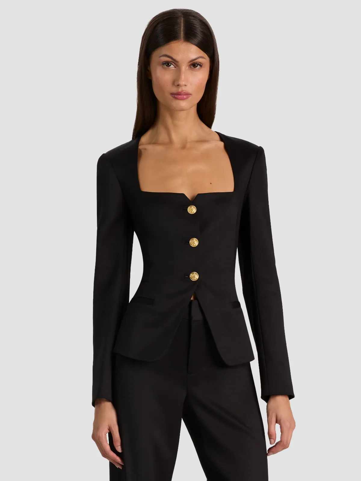 Trisha Fitted Jacket by Alice + Olivia