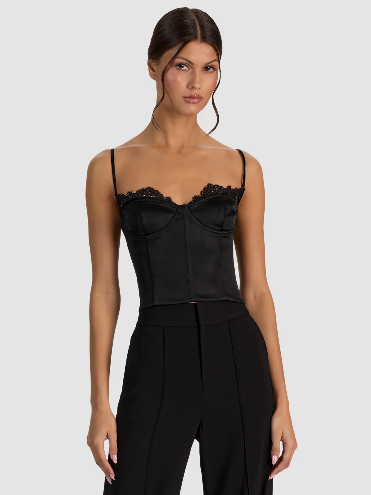 Nila Lace Corset Top by Alice + Olivia