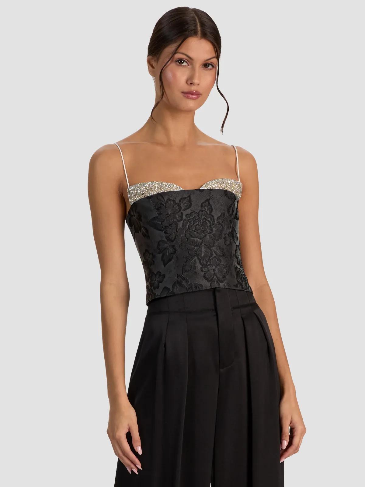 Hallie Embellished Top by Alice + Olivia