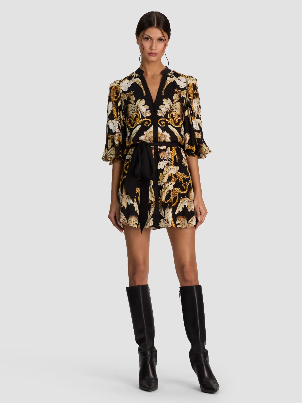 Antonette Mini Shirtdress by Alice + Olivia
