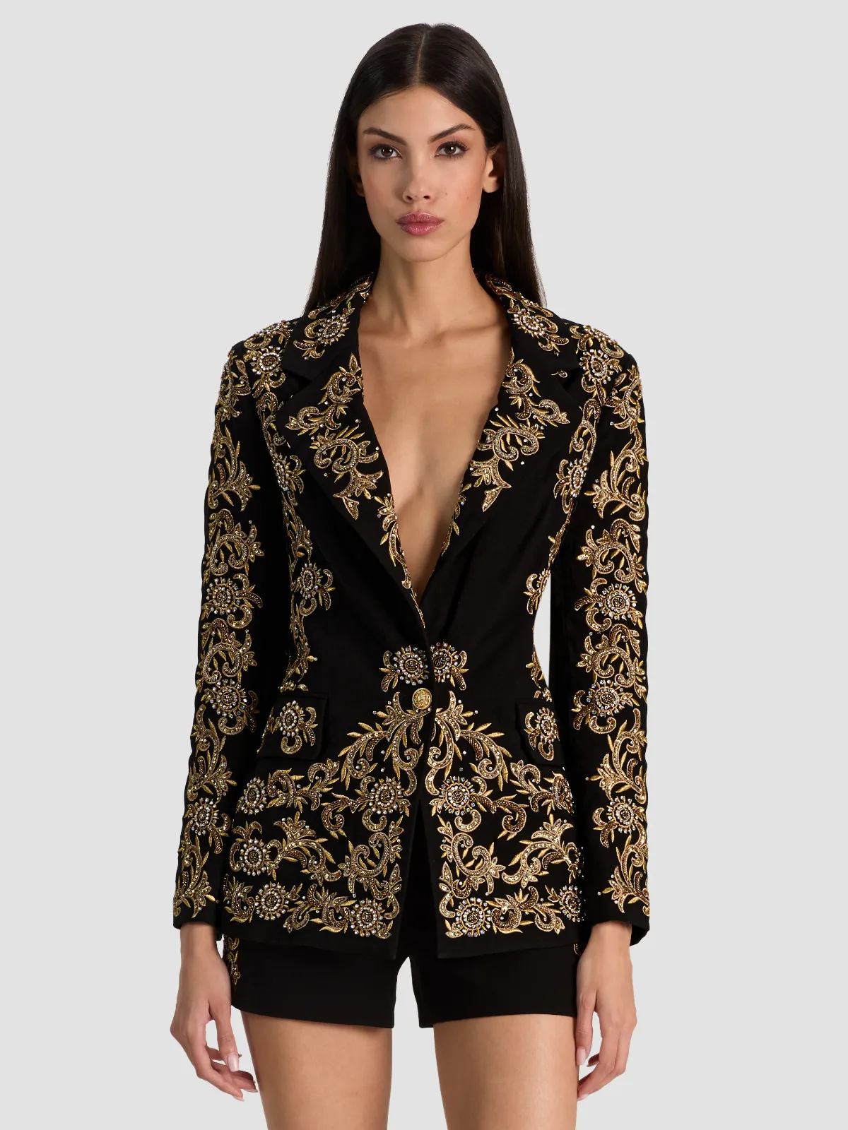 Ivan Embellished Blazer by Alice + Olivia