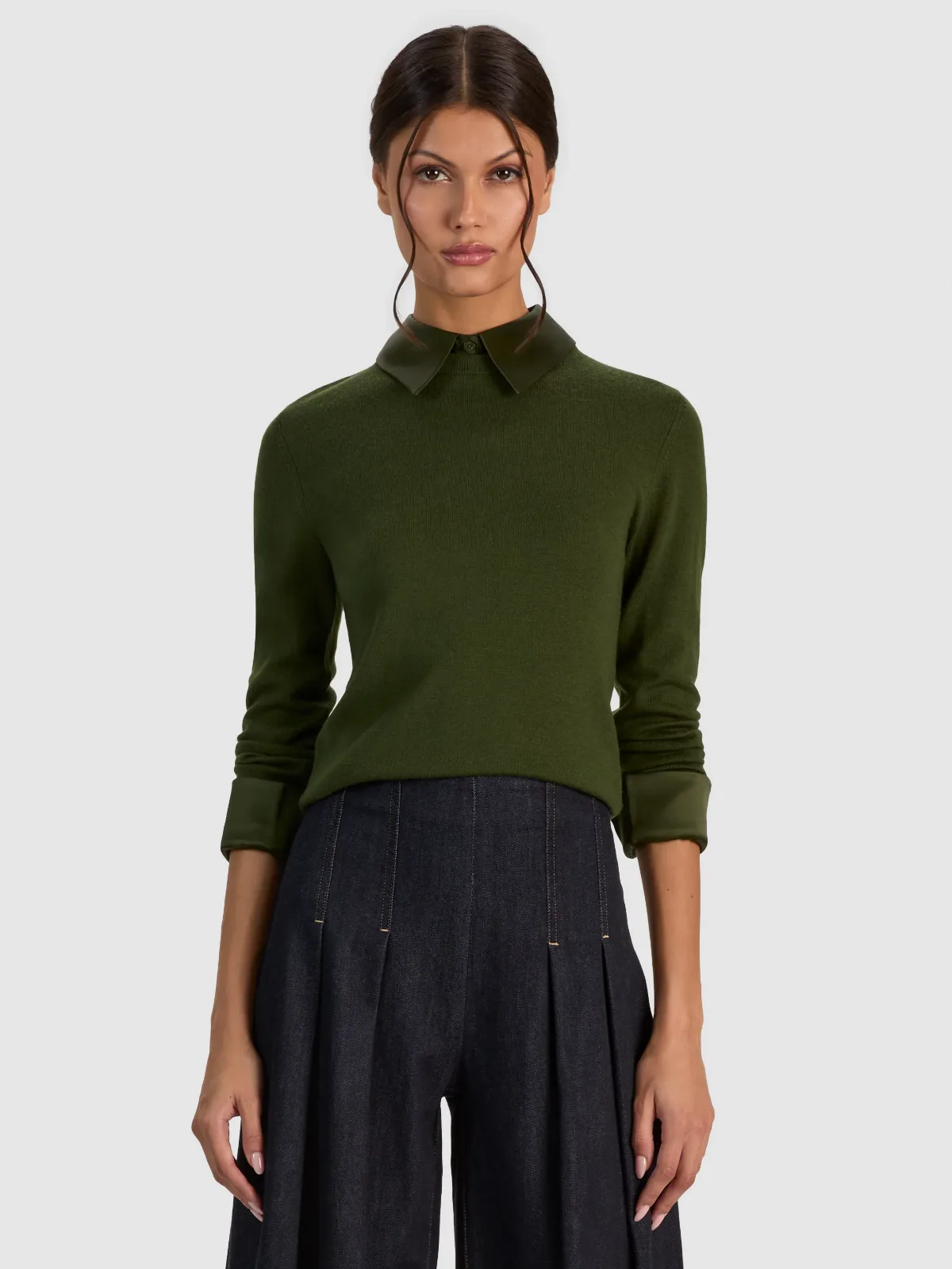 Porla Collared Sweater by Alice + Olivia