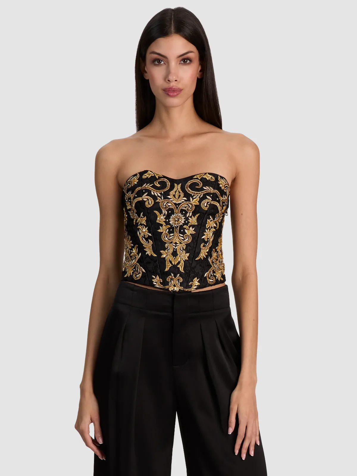 Alecia Embellished Top by Alice + Olivia