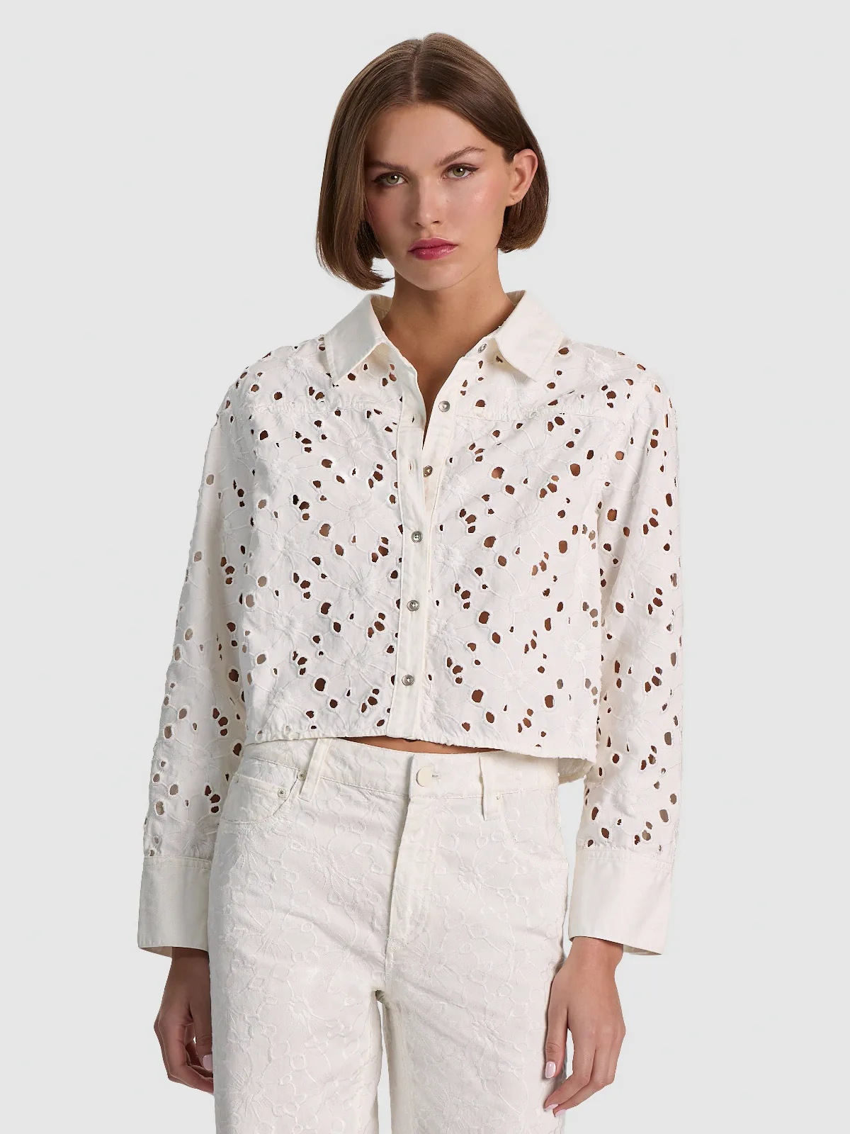 Finely Denim Button Down by Alice + Olivia