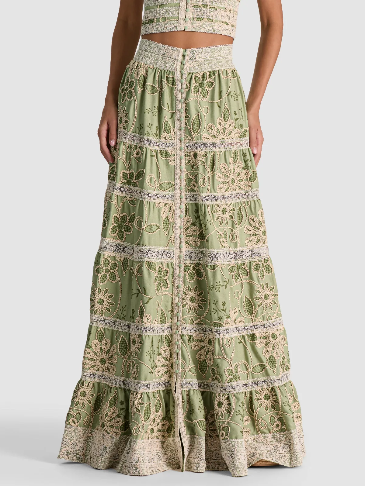 Adira Embroidered Maxi Skirt