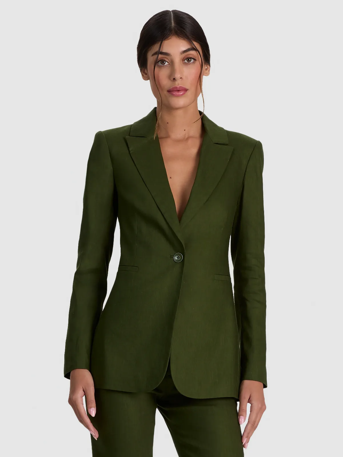Breann Linen Blazer by Alice + Olivia