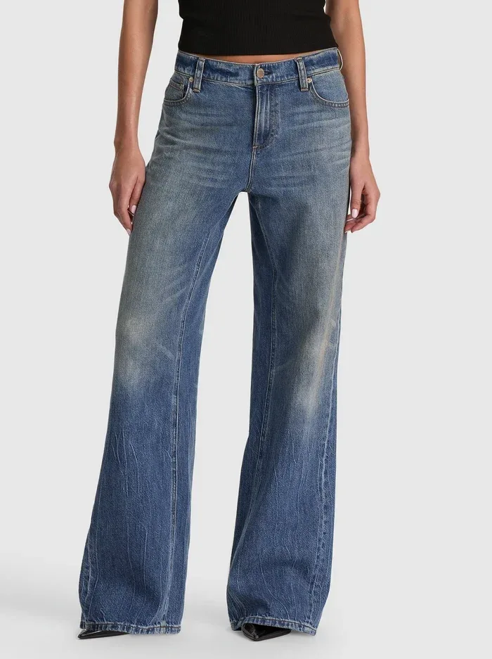 Ernie Buckleback Jean - Florence Vintage Blue by Alice + Olivia