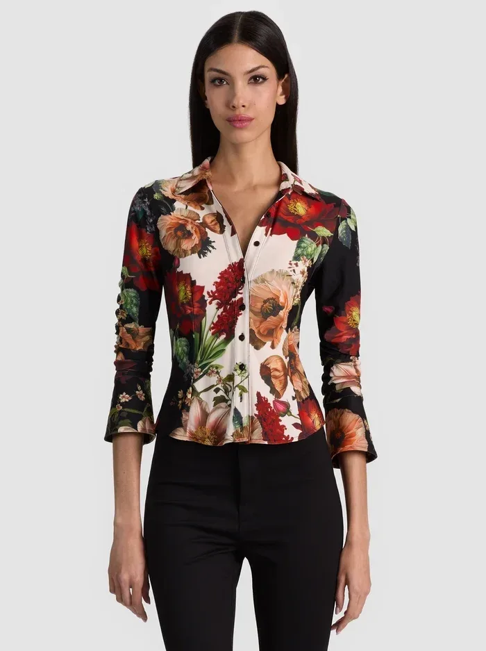 Freya Button Down Top by Alice + Olivia