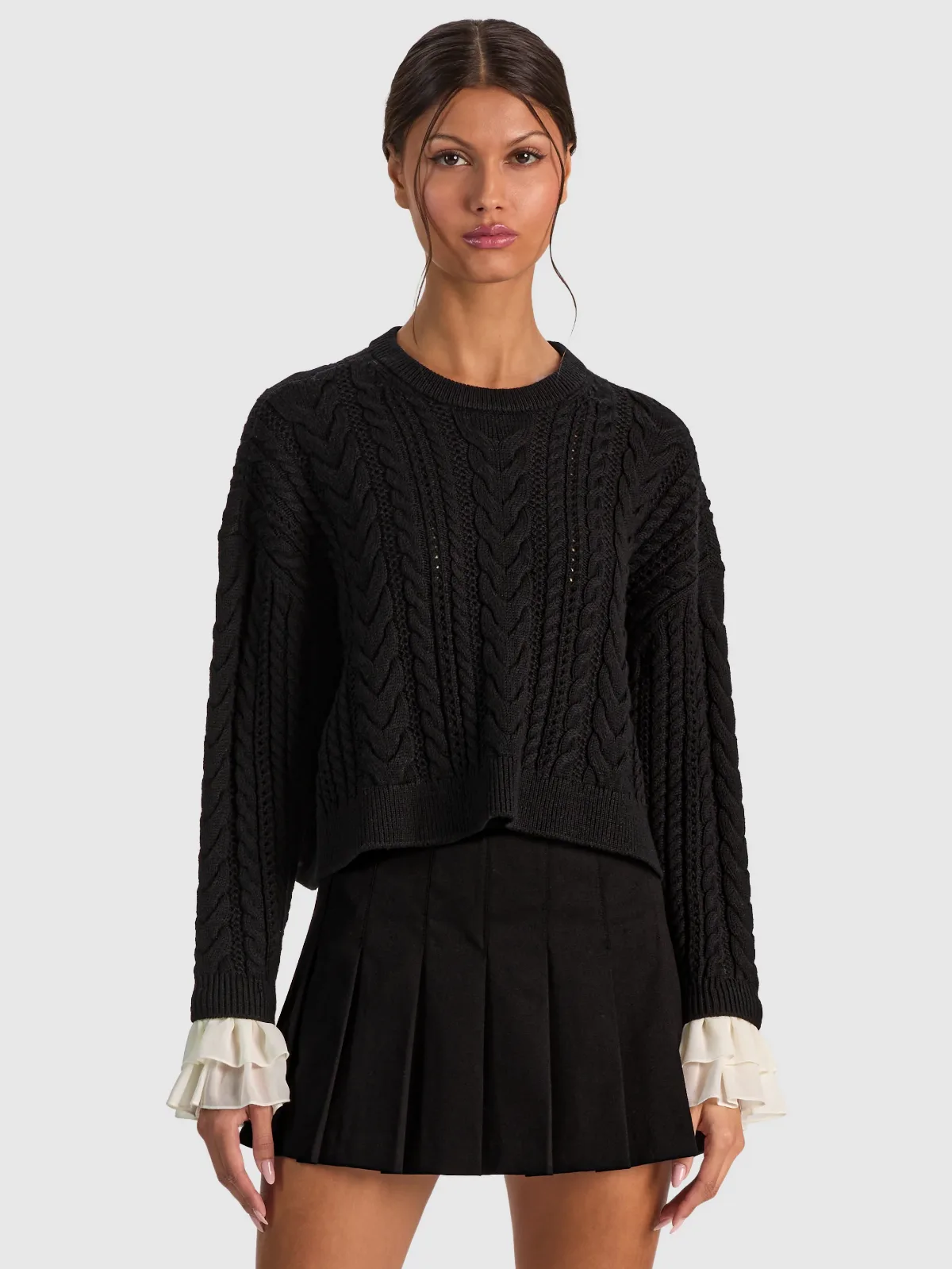 Sherlene Ruffle Pullover by Alice + Olivia