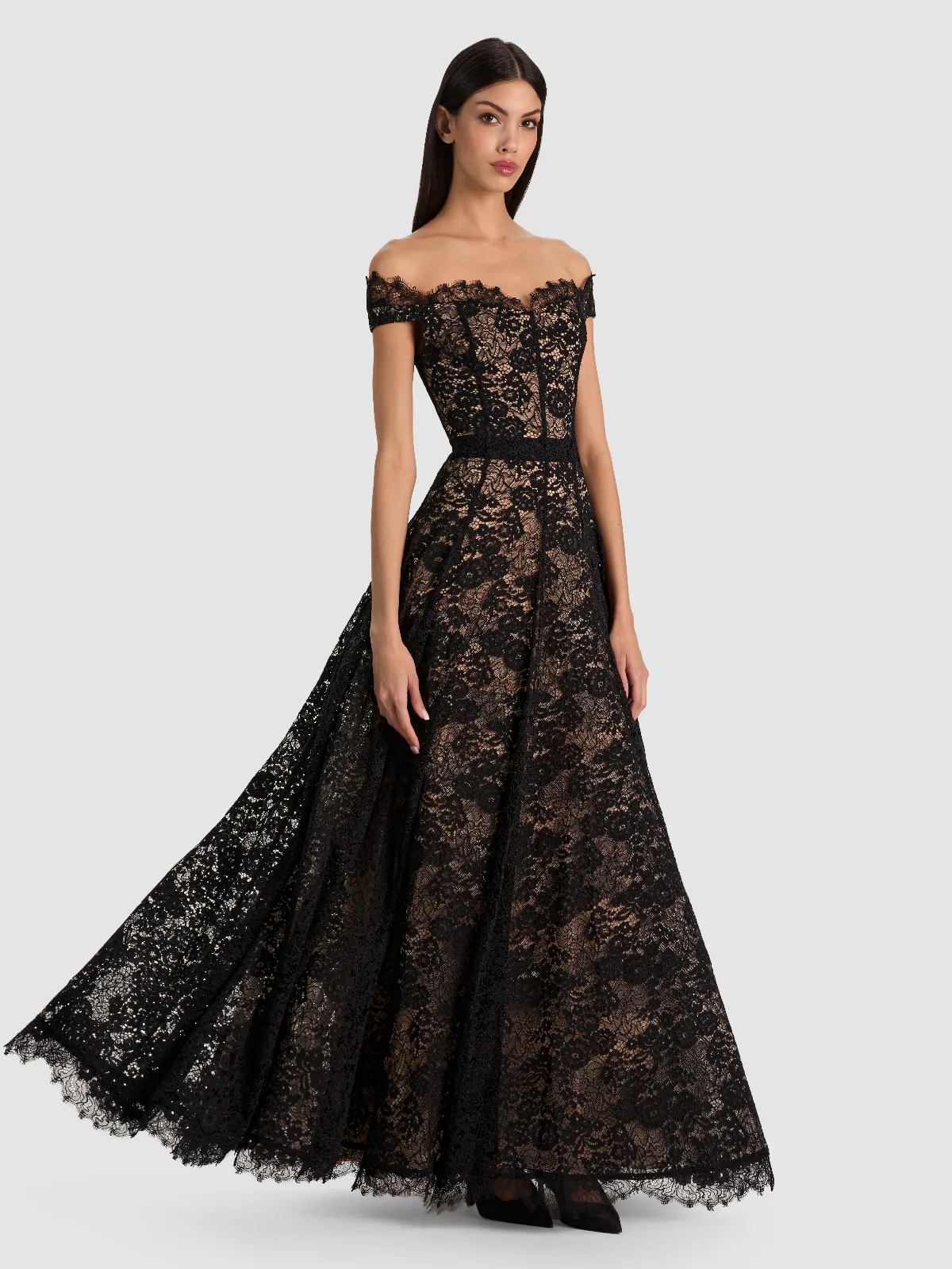 Viviana Lace Gown by Alice + Olivia