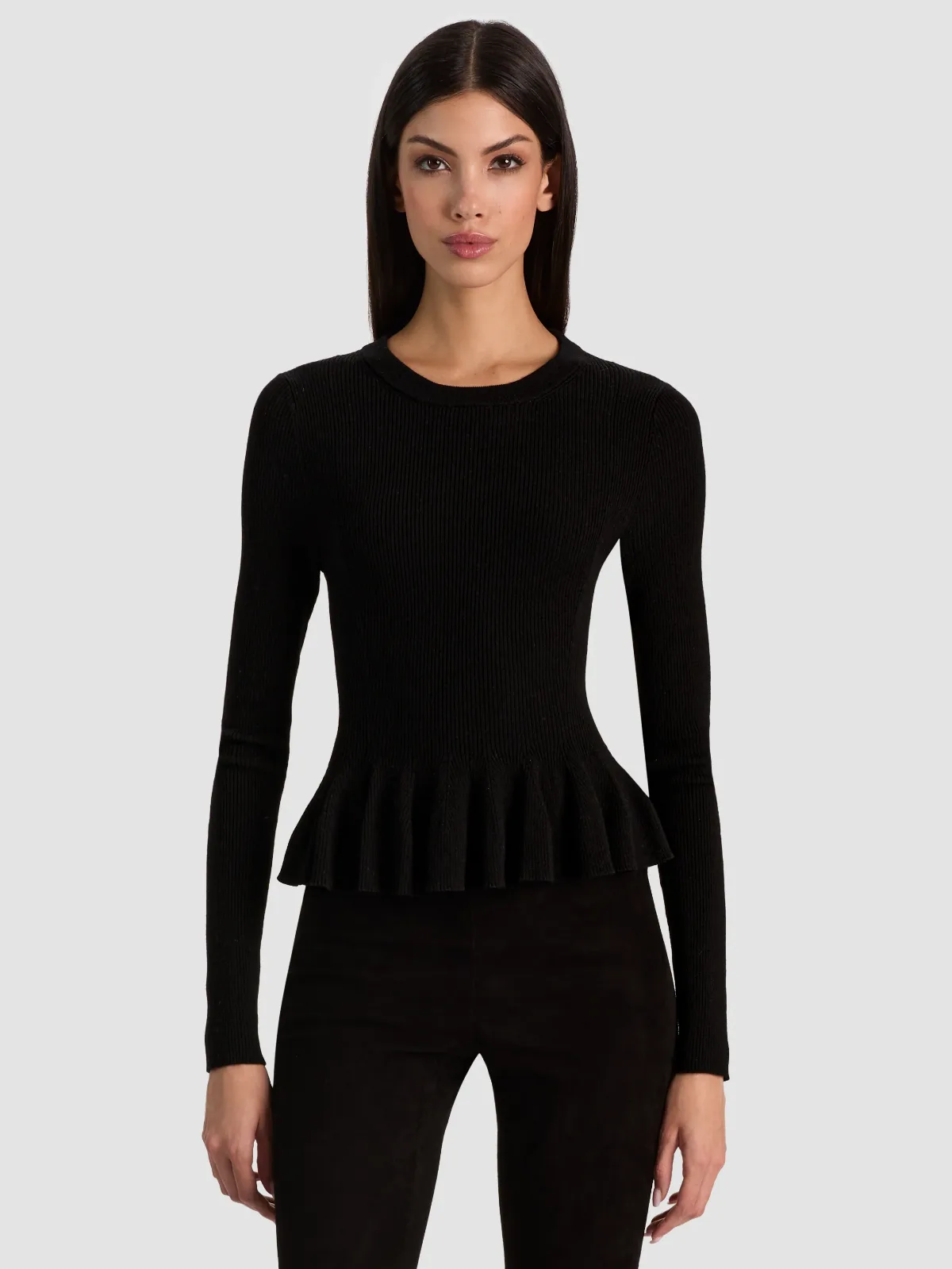 Kisha Ribbed Pullover by Alice + Olivia