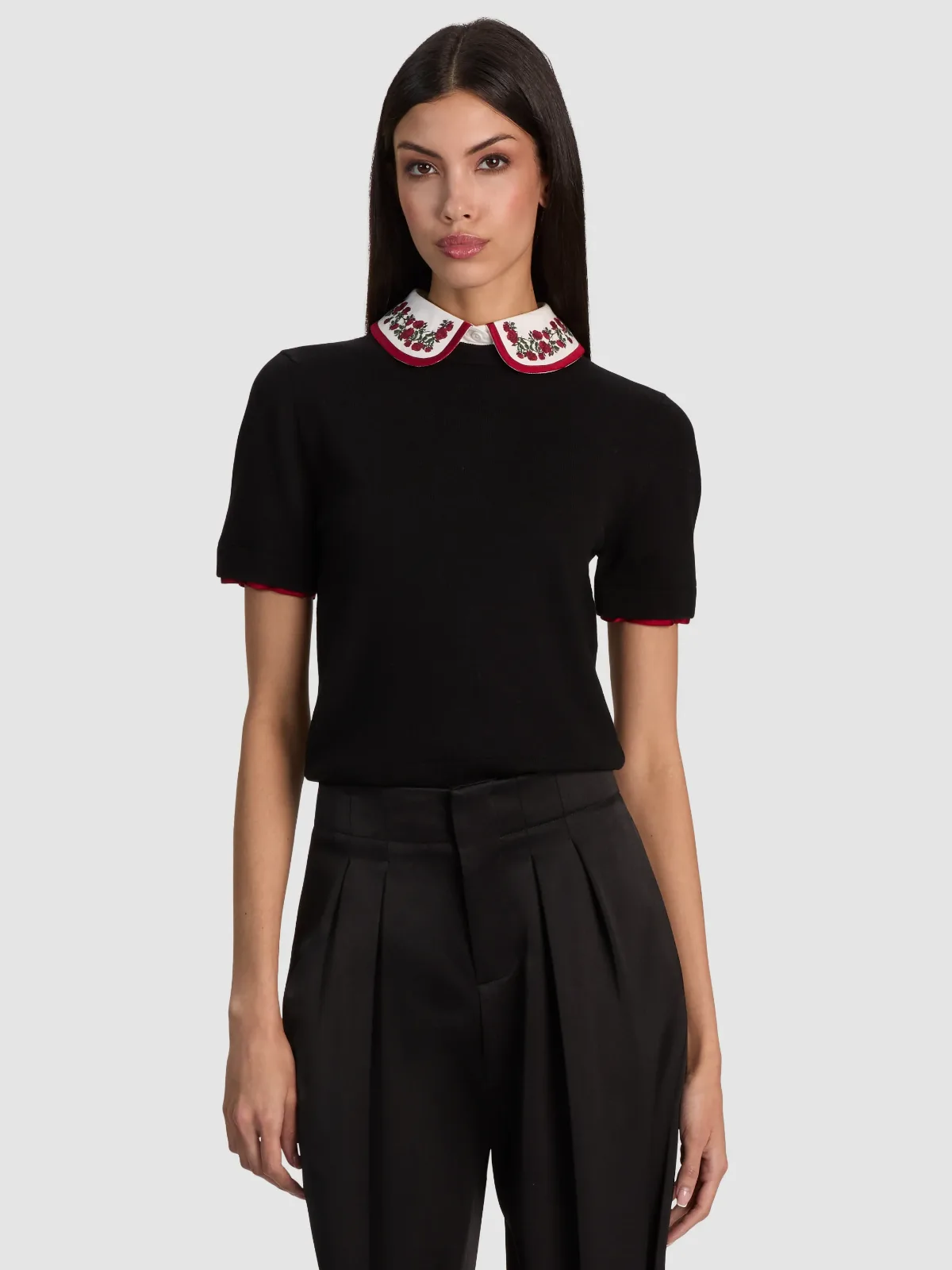 Aster Collared Pullover by Alice + Olivia
