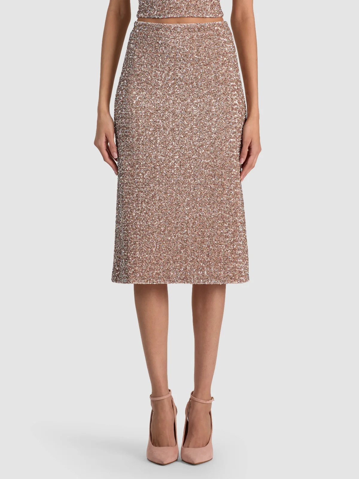 Fifi Sequin Midi Skirt by Alice + Olivia