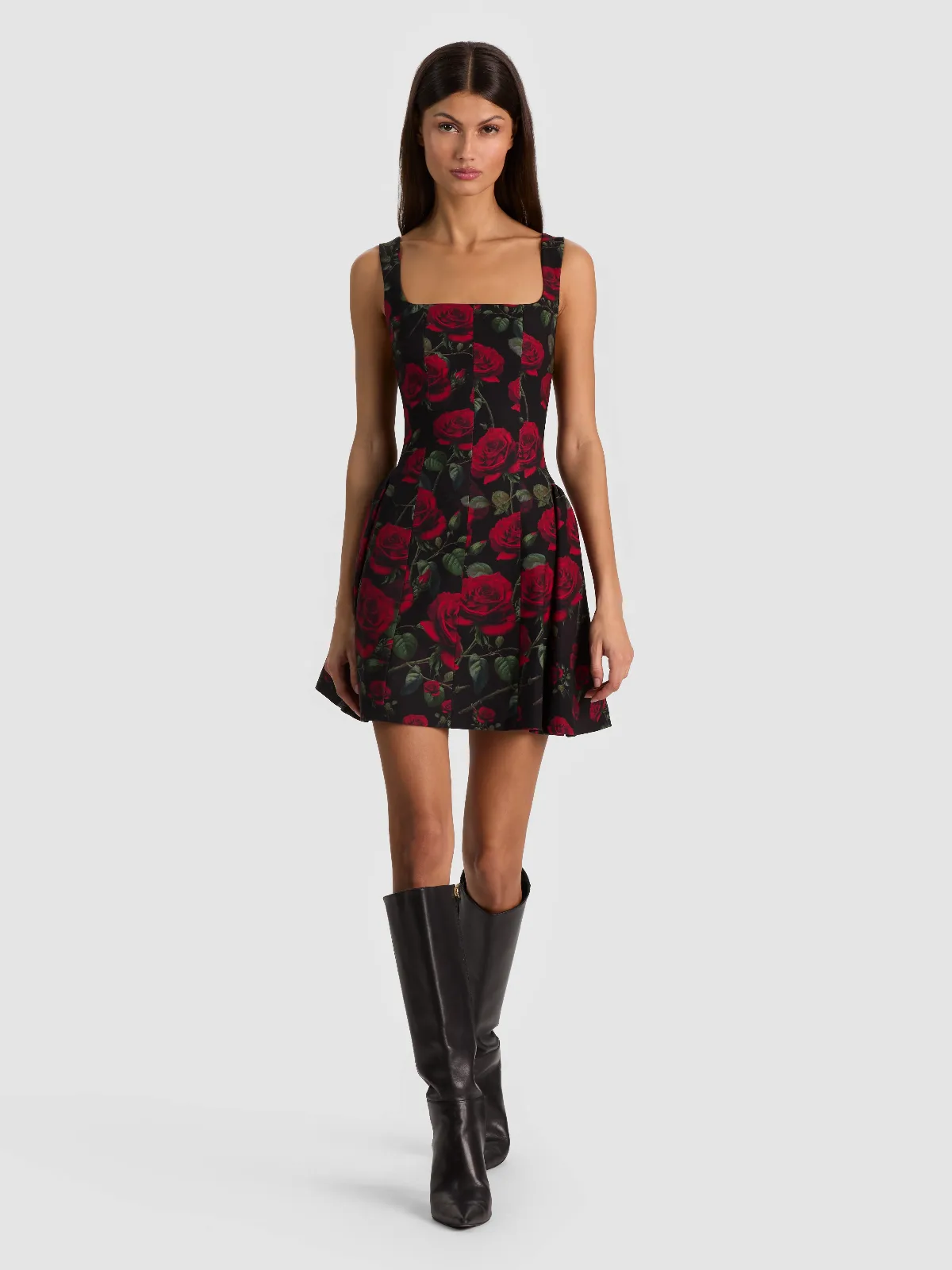Vera Flare Mini Dress by Alice + Olivia