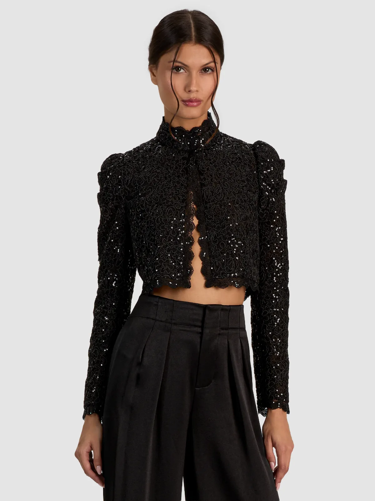 Thomasina Embellished Lace Jacket by Alice + Olivia
